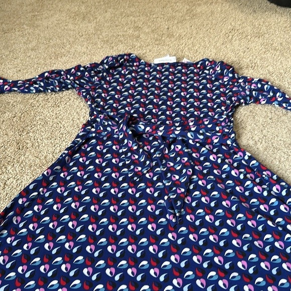 Motherhood Maternity Long Sleeve Flare Dress Small NWT V Neck - Picture 6 of 6